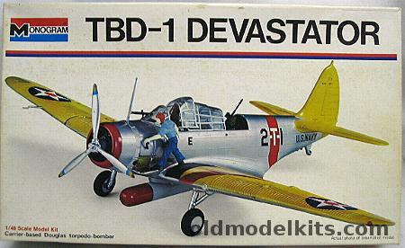 Monogram 1/48 TBD-1 Devastator Japan Issue Bandai, 8942-1200 plastic model kit